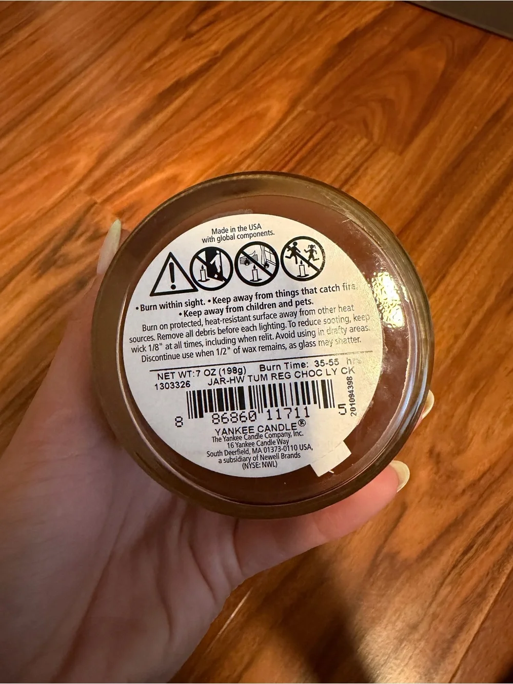 Yankee Candle Brown Chocolate-Scented Jar Candle